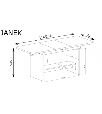 ROZKŁADANA ŁAWA Janek