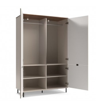 Szafa czterodrzwiowa EVO kaszmir / dąb castello