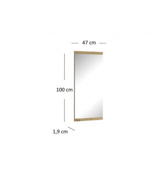 Lustro wiszące AYSON 50 dąb artisan